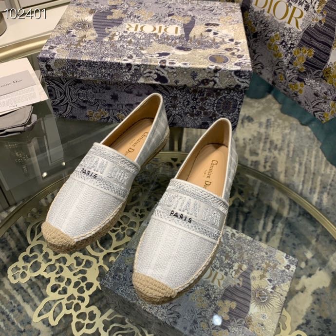 Không Hộp Mới Của Phụ Nữ Galaville Espadrilles Cotton Thêu Chỉ Kim Loại