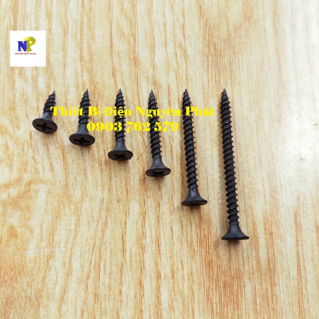 100 Gram Vít Đen Bắn  Gỗ, Thạch Cao, Nhựa