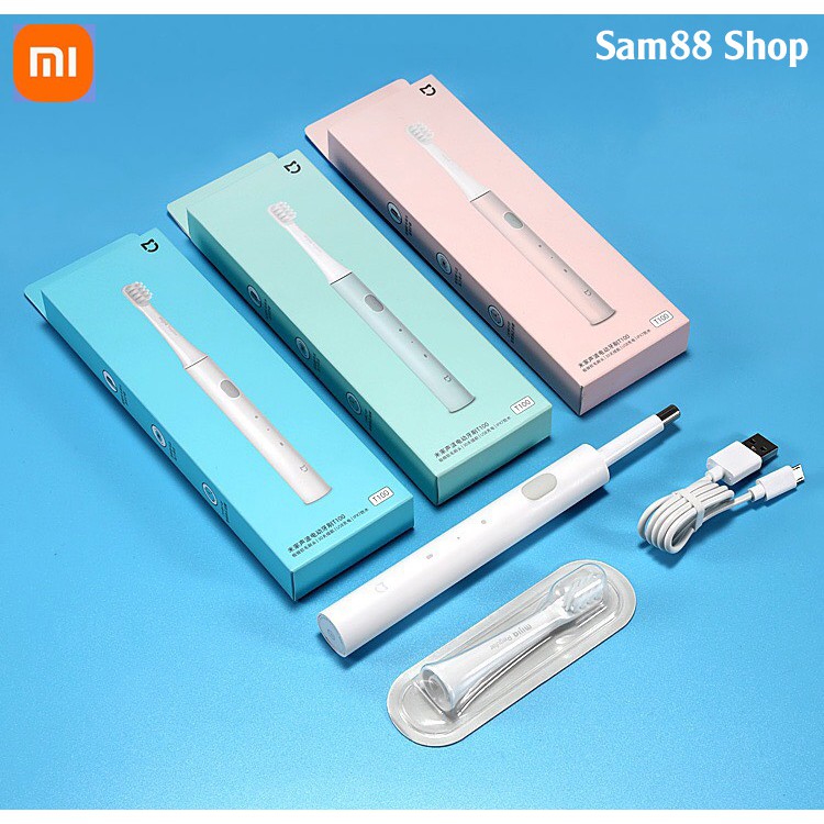 Bàn Chải Đánh Răng Điện Xiaomi Mijia T100 - Bàn Chải Điện Rung Sóng Âm Sạc Điện Đa Năng - BH 6 Tháng