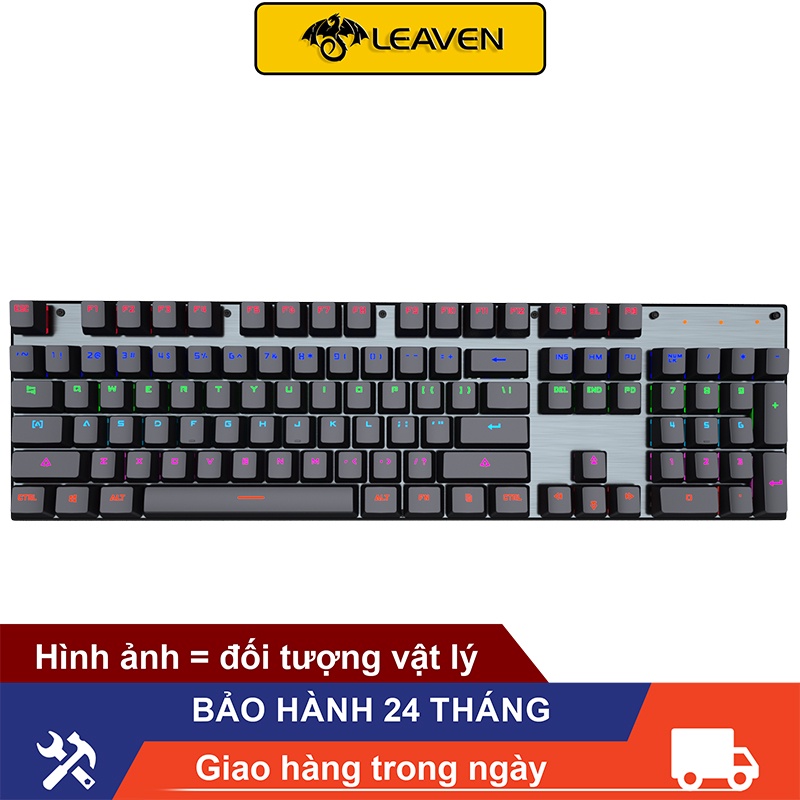Bàn phím máy tính Bàn phím cơ LEAVEN k660 Hiệu ứng ánh sáng RGB 140 phím bàn phím chơi game văn phòng chơi game