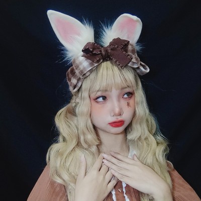 YASLC0087-Bờm/ kẹp tóc tai thỏ cosplay