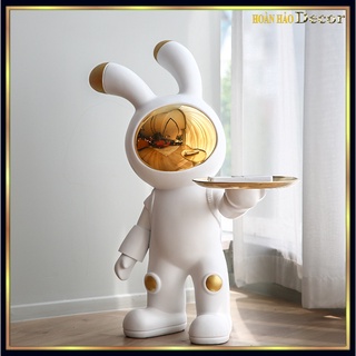 Bearbrick|Tượng Đỡ Khay thỏ phi hành gia tiện lợi trang trí trưng bày phòng khách, trang trí nhà cửa