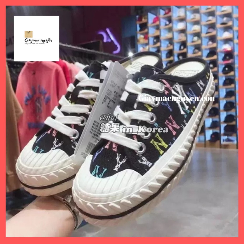 [Hàng SPF] Giày sneaker sục đạp gót nữ độn đế in NY Play Sport phong cách ulzzang Hàn Quốc siêu Hot đi cực xinh TH-50