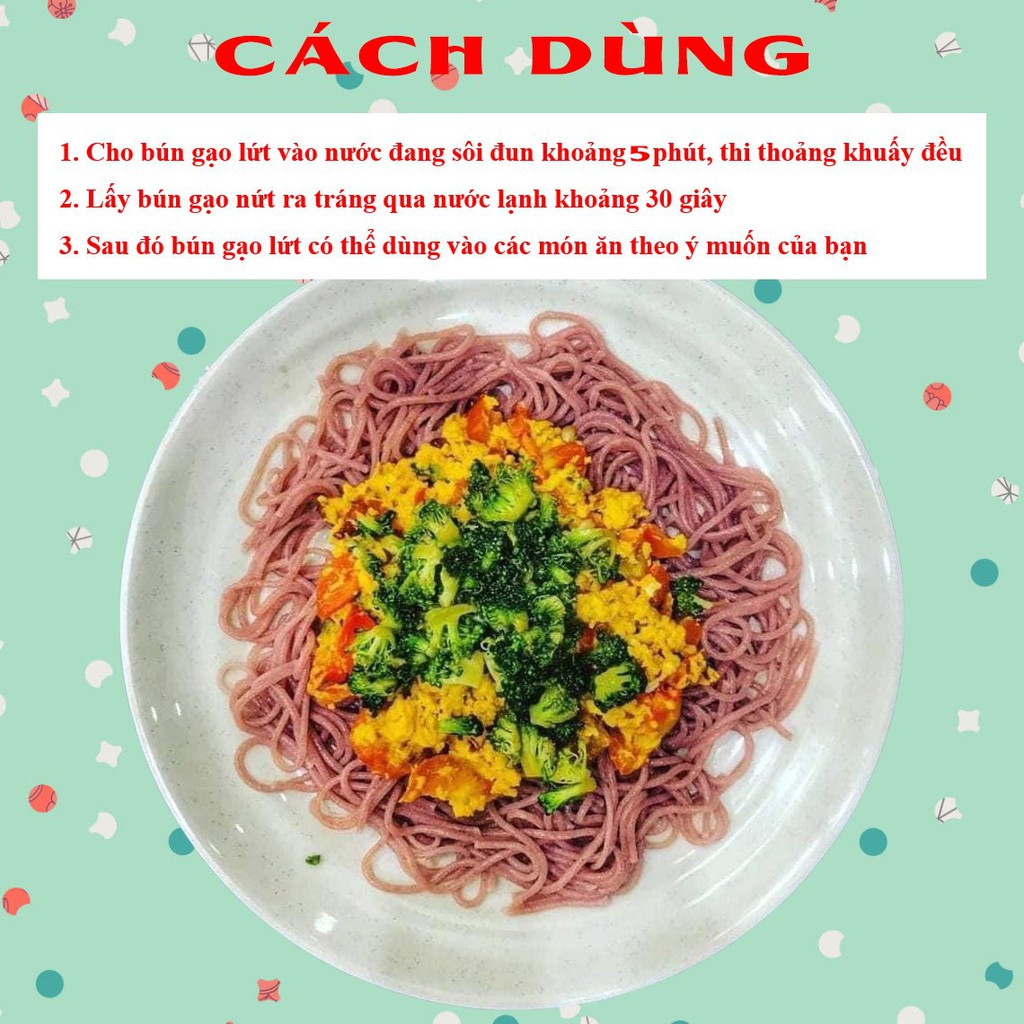 [100% Gạo Lứt Đỏ - Hỗ Trợ GIẢM CÂN ] Bún gạo lứt đỏ 250gr  thực dưỡng Eat Clean