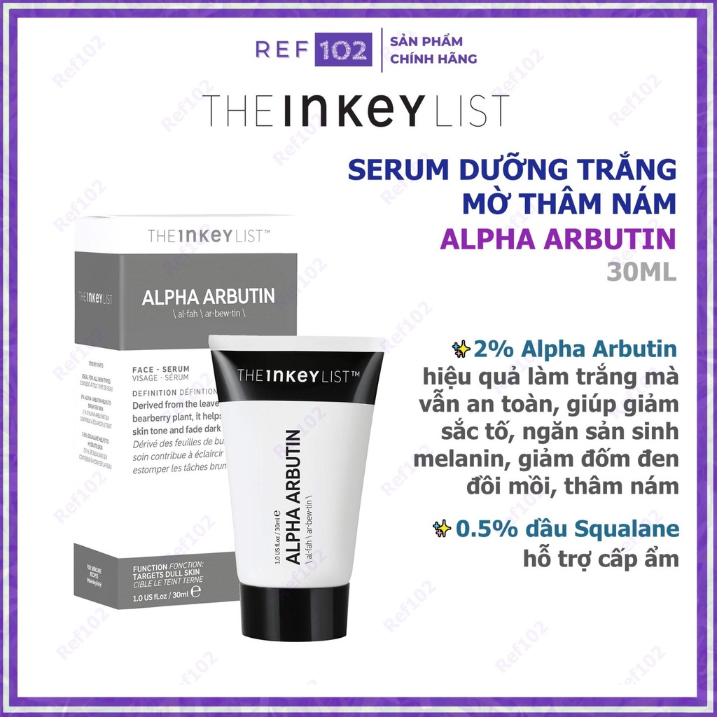 Serum dưỡng trắng The INKEY List Alpha Arbutin
