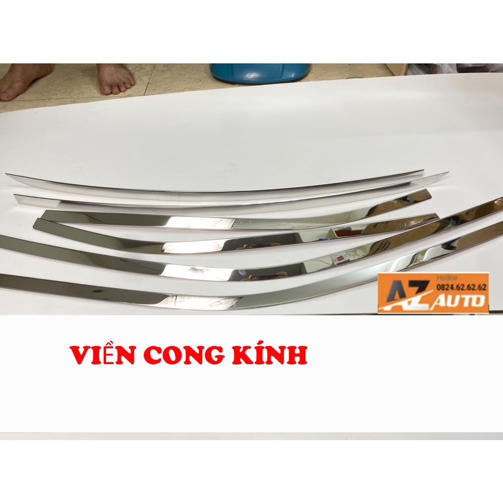 Nẹp viền chân kính, cong kính xe TOYOTA VELOZ 2022 2023 chất liệu inox sáng bóng