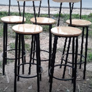 Ghế quầy bar.gỗ cao su( ghế ngồi quầy thu ngân)