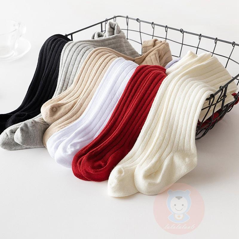 Laa6-infant Quần Tất Bé Gái Với Màu Trơn, Eo Thun Đôi Kim Pit Strip