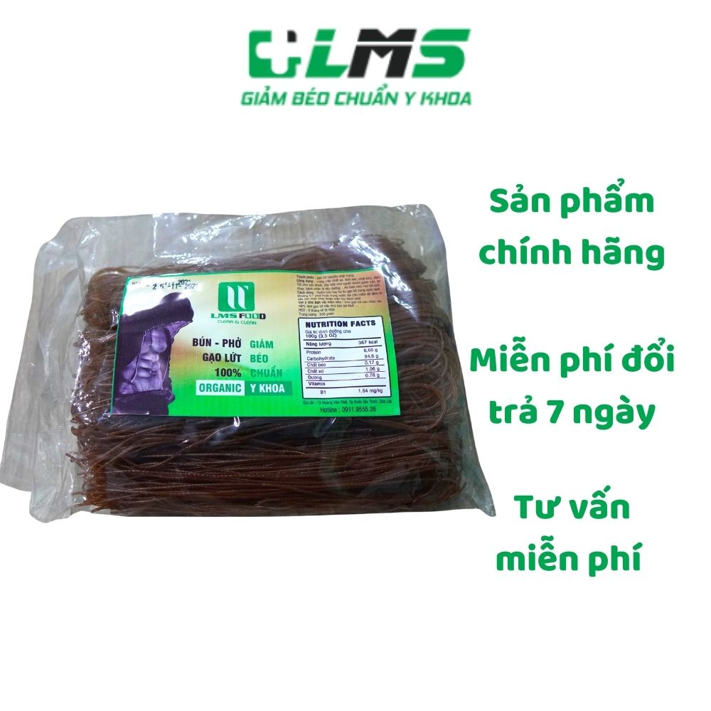 Combo 5 kg Bún Gạo Lứt Phan Bảo Long Sợi nhỏ 100% Organic - LMS Giảm Béo Chuẩn Y Khoa