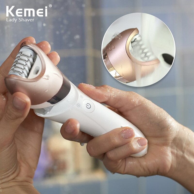 Máy tẩy lông,massage 5in1 kemei 8001 cao cấp - Hàng Nhập Khẩu