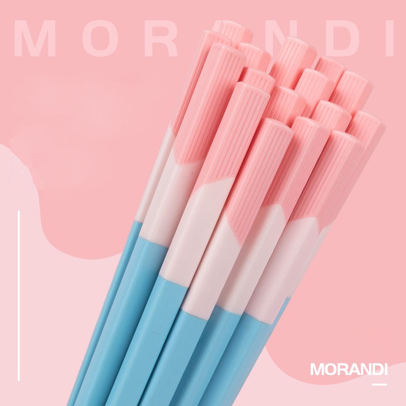 Đũa ăn màu morandi chống trơn trượt/ chống nấm mốc phù hợp làm quà tặng ngày lễ dùng cho nhà bếp