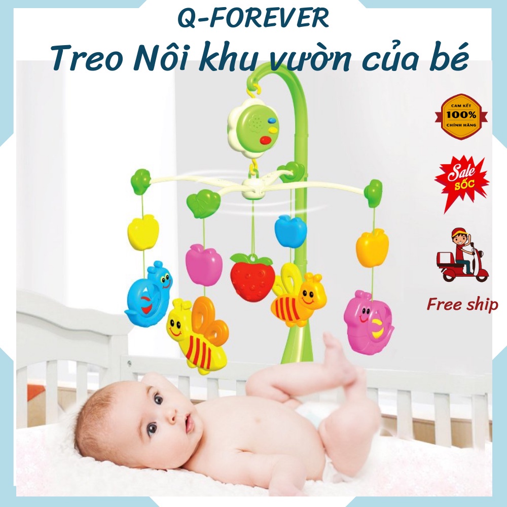 Treo nôi cũi xe đẩy cho bé Antona xoay phát nhạc kích thích thị giác trẻ sơ sinh, trẻ nhỏ, bé trai bé gái