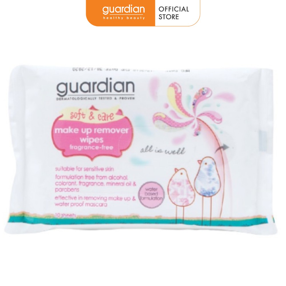 Khăn giấy ướt tẩy trang Guardian không hương (10 miếng)
