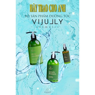 [ TẶNG BẢNG PHẤN MẮT HQ ] COMBO DẦU GỘI DẦU XẢ XỊT BƯỞI VI JULLY LẤY LẠI MÁI TÓC HOÀN HẢO