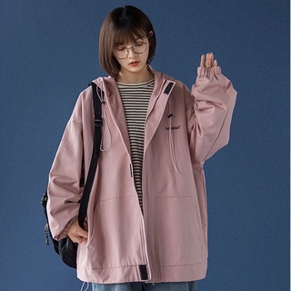 Áo Khoác Gió Có Mũ UNF Dài Tay Oversize Unisex Nam Nữ, Áo Jacket Chống Gió Hạn Chế Thấm Nước