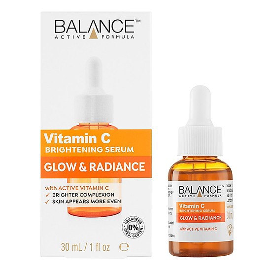 Tinh Chất Làm Mờ Thâm Nám Balance Vitamin C Brightening Serum Glow & Radiance Serum 30ml - Anh Chính Hãng