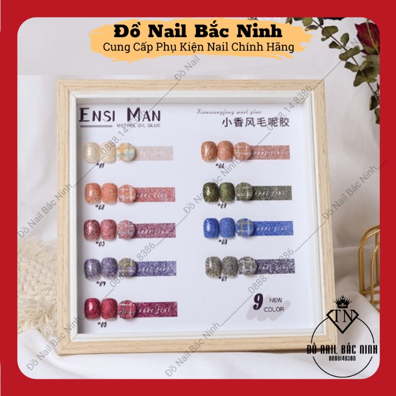 Set Sơn Gel Nhũ Dạ 9 Màu Tặng Kèm Bảng Màu