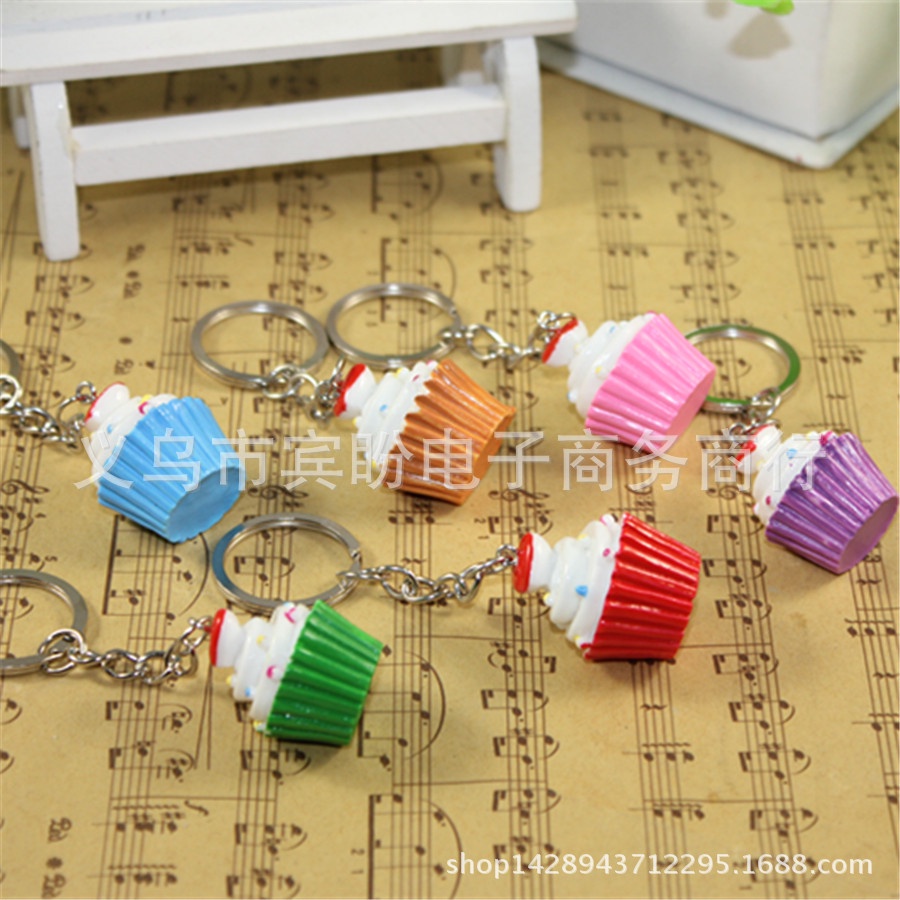 (Butgiasi) Móc khóa mô hình bánh cupcake