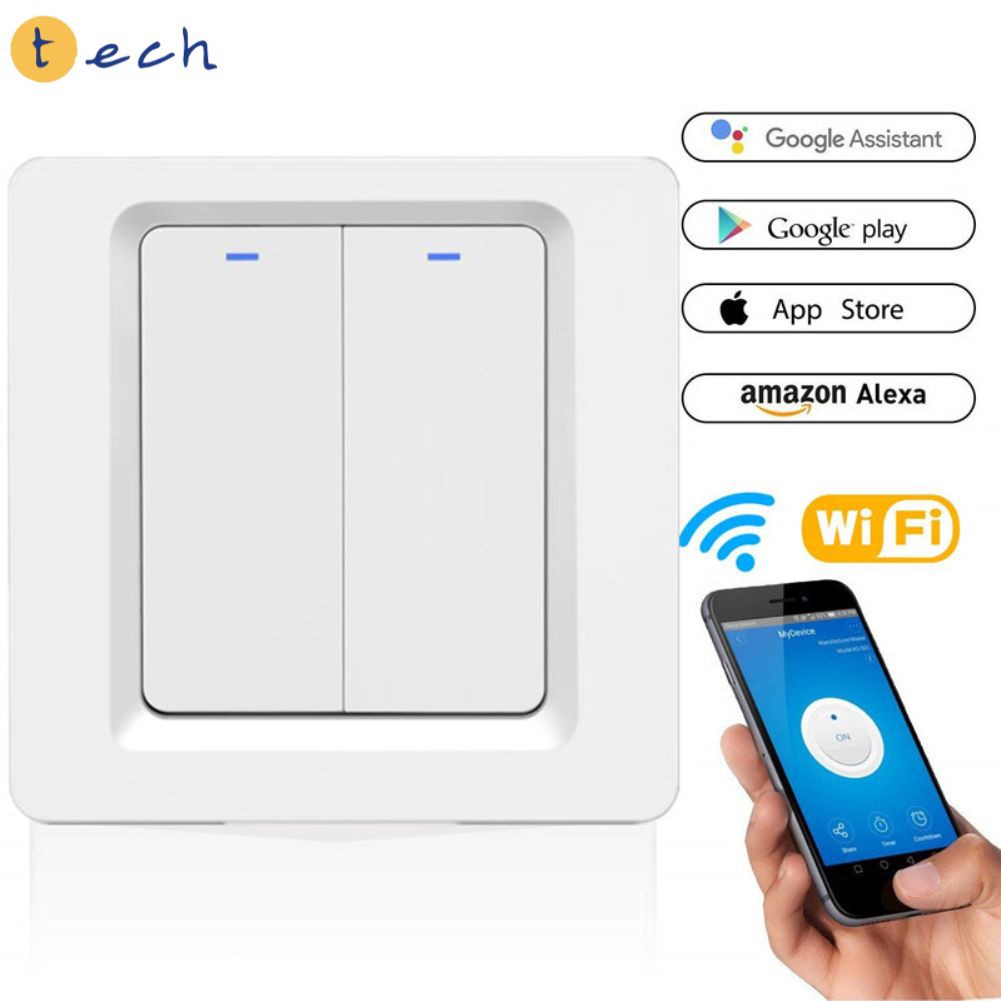 Công Tắc Cảm Ứng Thông Minh Wifi 1 / 2 / 3 Gang 220-240v Cho Alexa / Google