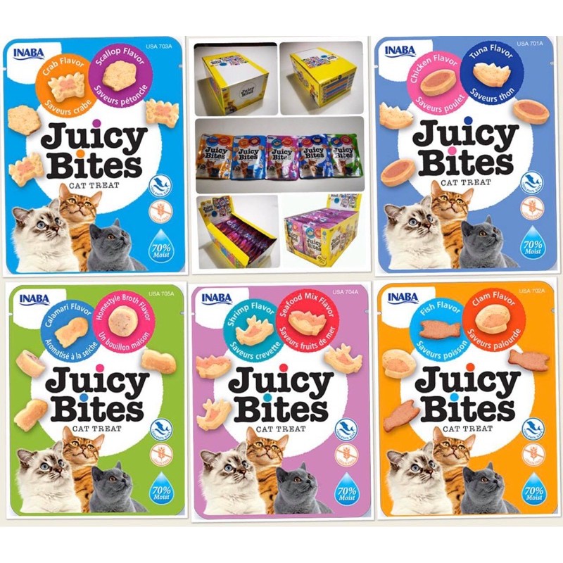 [Giao ngay HỎA TỐC] Bánh thưởng Inaba Juicy Bites cho mèo nhiều vị - Bánh thưởng Juicy Bites gói cho mèo