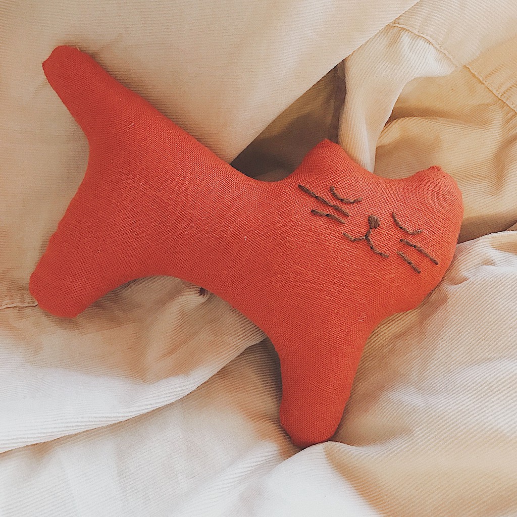 Gấu bông cho bé dễ thương thú nhồi bông con mèo vải linen handmade 10-30cm OIBECUNG PK.30