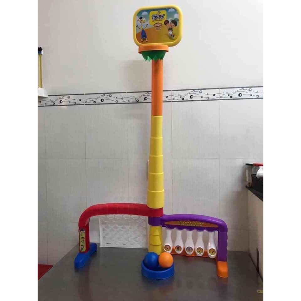 Bộ đồ chơi thể thao 3 in 1: bóng rổ, bóng đá, bowling cho bé