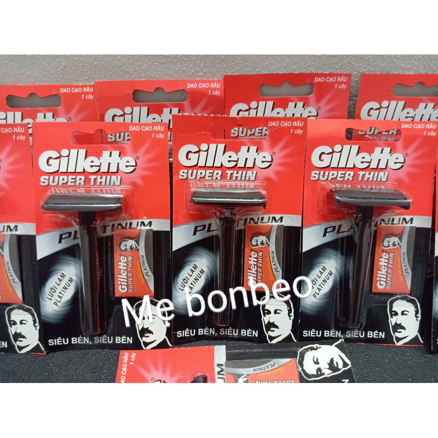 Dao cạo râu Gillette Super Thin (có kèm 1 lưỡi lam gillet như ảnh)