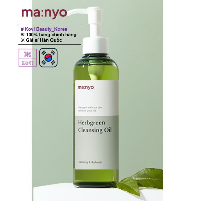 [Manyo Factory / Kovi] Dầu Tẩy Trang Thảo Dược Cho Da Nhạy Cảm Dịu Nhẹ Manyo Factory Herbgreen Cleansing Oil 200ml