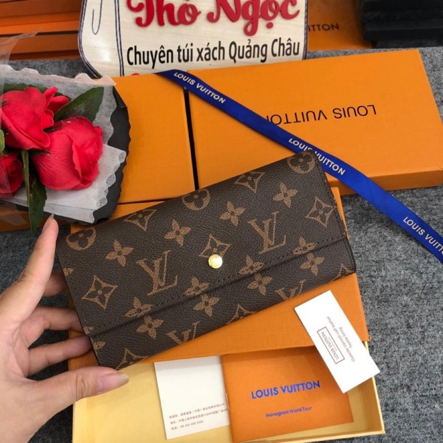 Ví Dài Nữ Cầm Tay Dự Tiệc Sang Trọng Chất Da Đẹp Hàng Full Box SIze 20 - Ví Cầm Tay