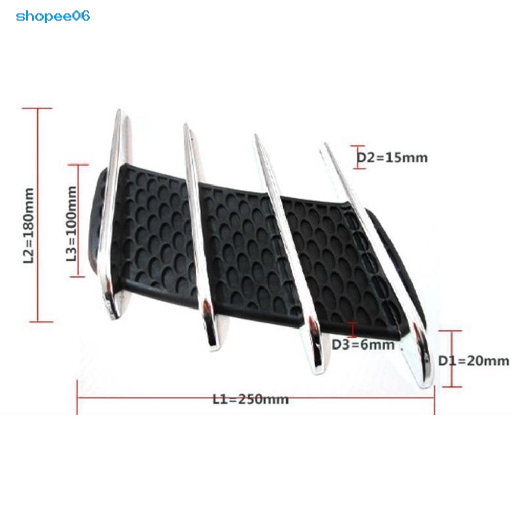 FENDER Set 2 miếng dán trang trí lỗ thông gió xe hơi OB-59