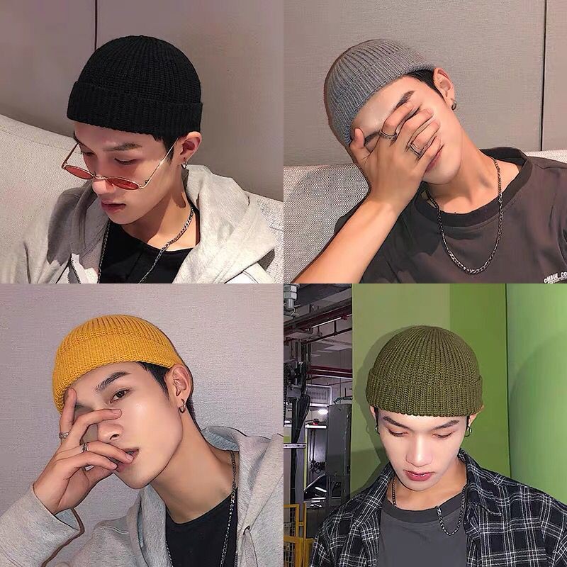 Mũ Len Ulzzang Beanie Trơn Nhiều Màu rẻ nhất (Loại Ngắn) MN08
