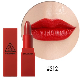 Bộ 2 Son Lì 3CE Red Recipe Matte Lip Color #212 Moon - Màu Đỏ Thuần - Chính Hãng 100%