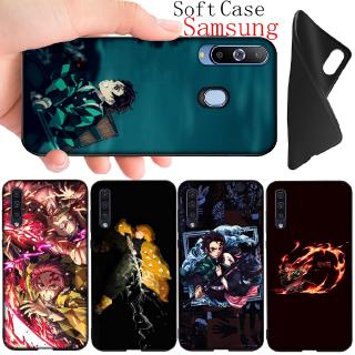 Ốp điện thoại mềm hình phim anime Demon Slayer cho Samsung Galaxy A6 A7 A8 A9 J8 J4 J6 Prime Plus 2018