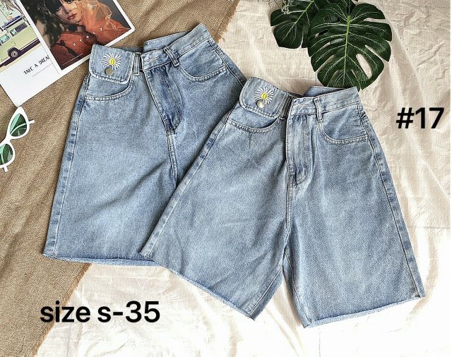 Short Ngố Đại bigsize size nhỏ đến 35 thêu hoa cúc
