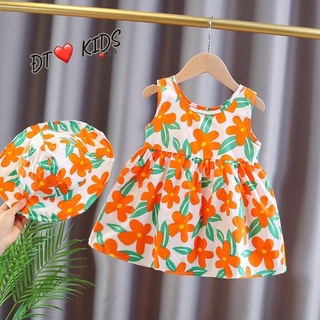 Đầm bé gái 🌸đầm hai dây cho bé gái kèm nón ❤️freeship