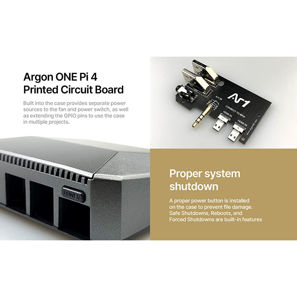 Vỏ nhôm Raspberry Pi Argon ONE V2