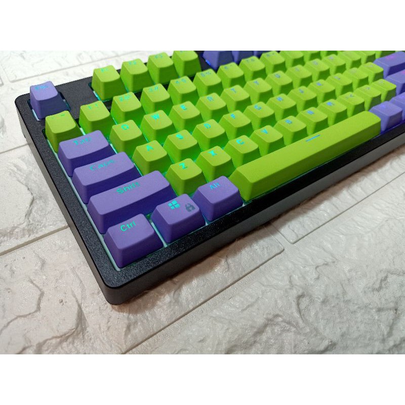 Bàn Phím cơ Edra 3104 RGB switch keycap pbt mix xanh tím