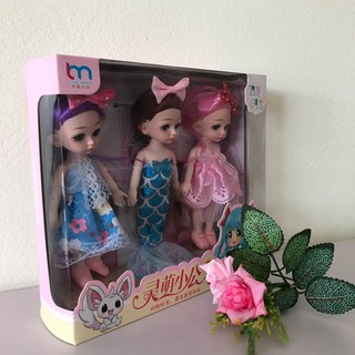 Combo 3 búp bê nàng tiên cá size trung