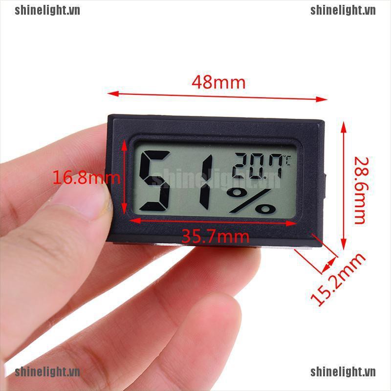 Máy đo độ ẩm nhiệt độ mini tích hợp màn hình LCD kỹ thuật số