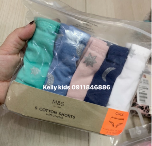 Set 3,5 quần chip bé gái