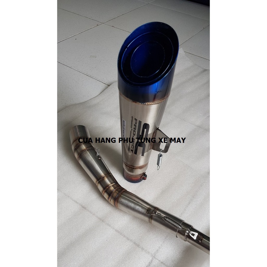 Pô SC XÉO TITAN - kèm cổ 2 khúc inox 304 gắn xe Dream - Wave - Sirius - Cup - Elegant - Jupiter - Future