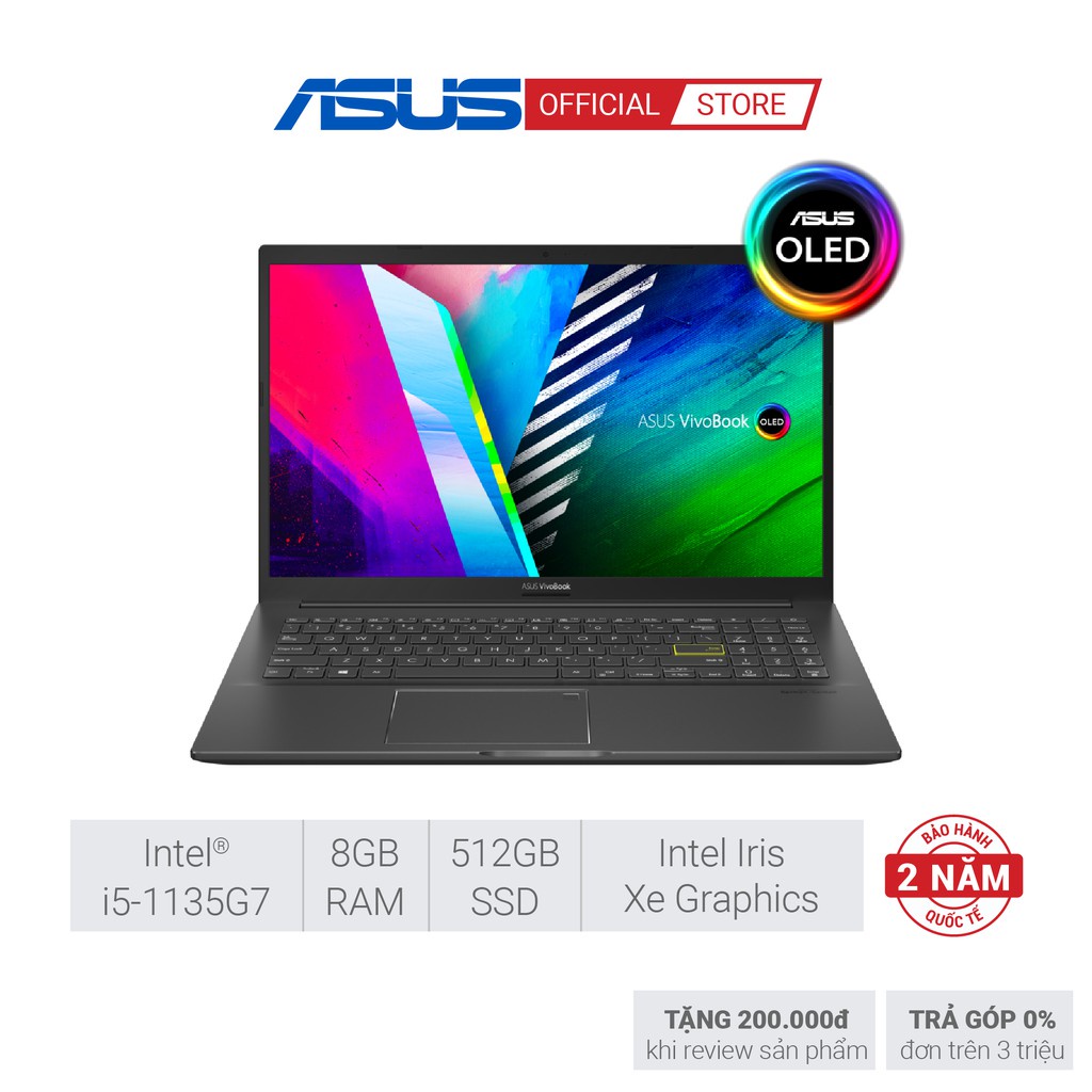 [ELBAU7 giảm 7% tối đa 1TR] Laptop Asus VivoBook A515EA-L12033T i5-1135G7/8GB RAM/512 SSD/15.6-inch OLED FHD/WIN10