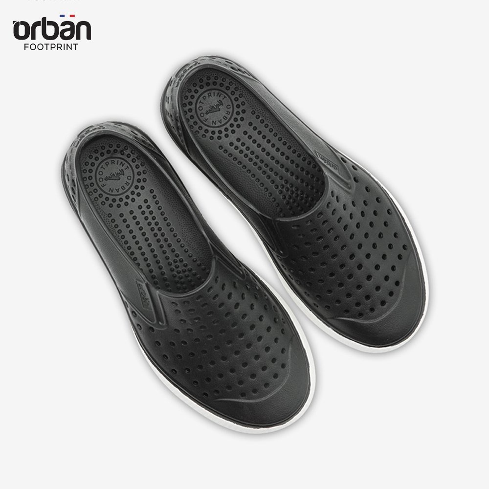 Giày Slipon Urban Footpritn EVA Fylon (D2201 AD6) Đen Trắng