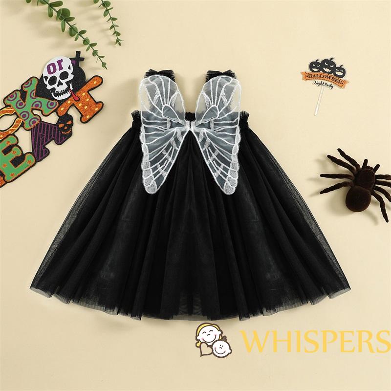Đầm Xòe Tutu Không Tay Phối Bèo Nhún Họa Tiết Bướm Xinh Xắn Cho Bé Gái 6 Tháng Đến 4 Tuổi