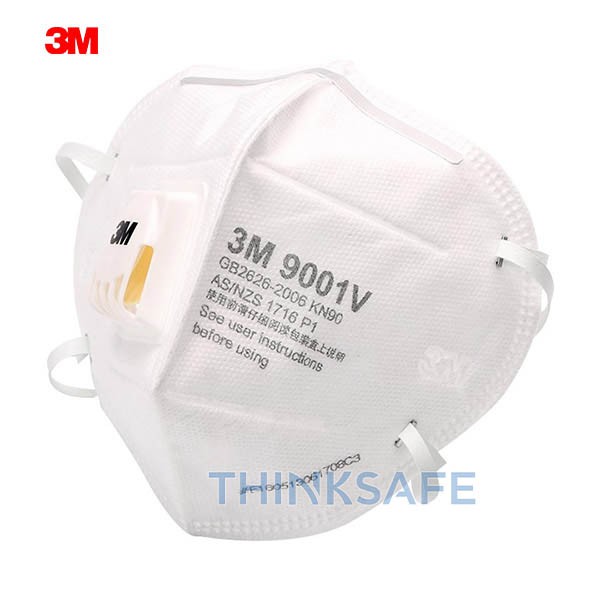 Khẩu trang 3d Thinksafe có van thở, vải kháng khuẩn 4 lớp hàn quốc, thiết kế 3d đẹp, chống giọt bắn, chính hãng - 9001v