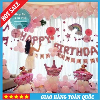 Trang Trí Sinh Nhật Cho Bé 🎯CỰC HOT🎯, Set Sinh Nhật Đầy Đủ Phụ Kiện Tặng Kèm Đồ Bơm,Tiệc Thôi Nôi Đầy Tháng