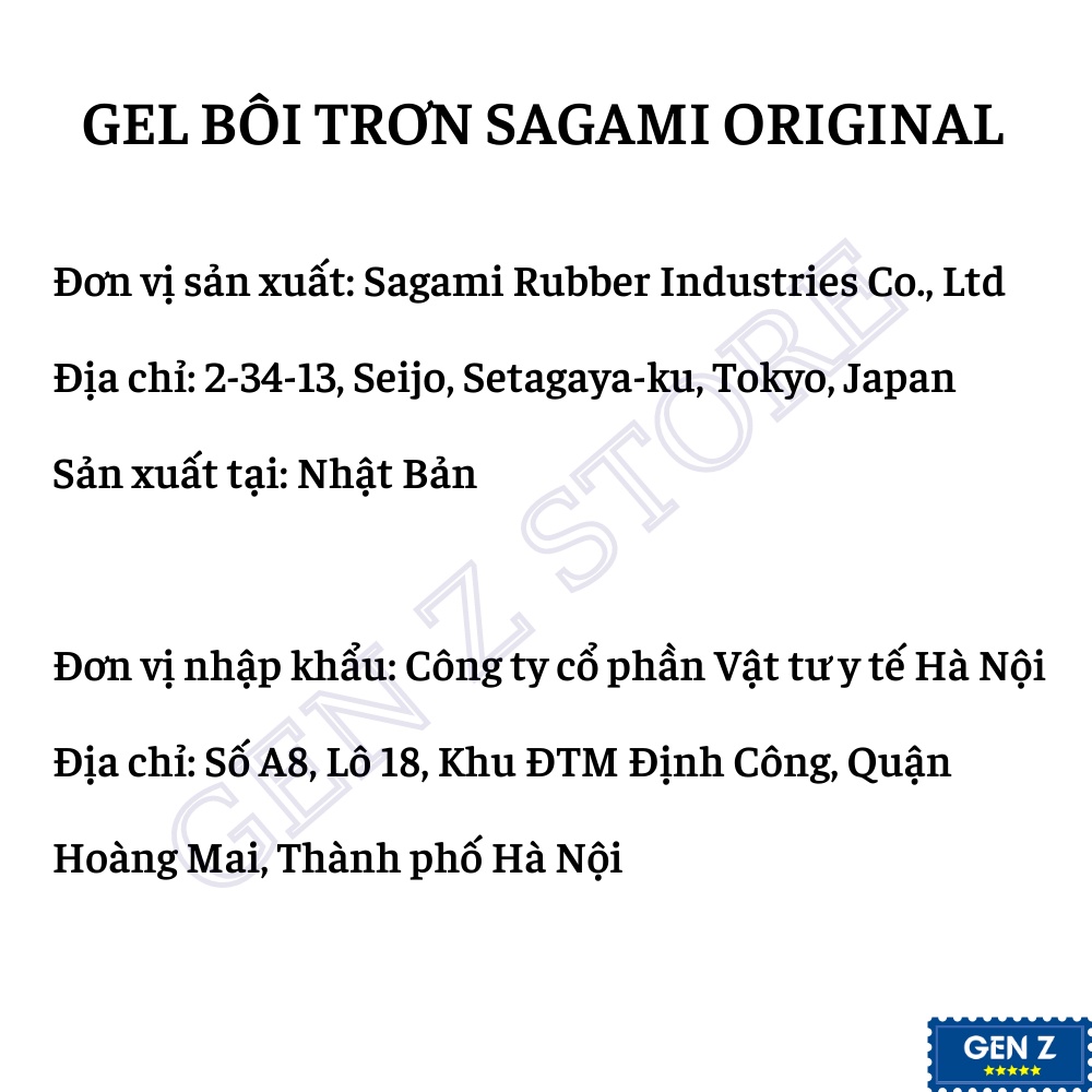 Gel Bôi Trơn Sagami Original - Gel Gốc Nước Chiết Xuất Tự Nhiên - Tuýp 60g