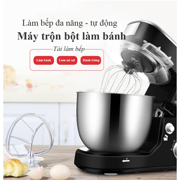 Máy trộn bột, nhồi bột, đánh trứng, làm bánh công suất 1000W, dung tích 5 lít cho gia đình