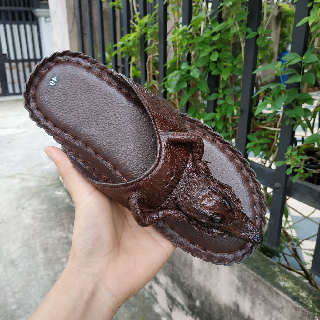 Dép kẹp nam đầu cá sấu nhỏ rất đẹp!