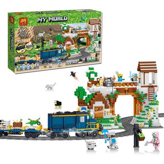 "CÓ SẴN" Tàu Hoả Điện Mẫu lắp ghép  My World Technic Electric Train Mã số Lele 33173 Minecrafte